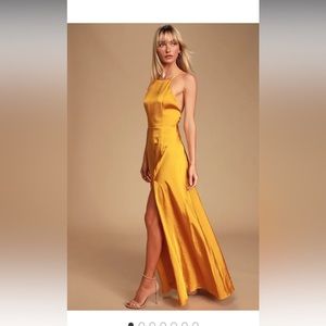 Yellow/ gold maxi dress